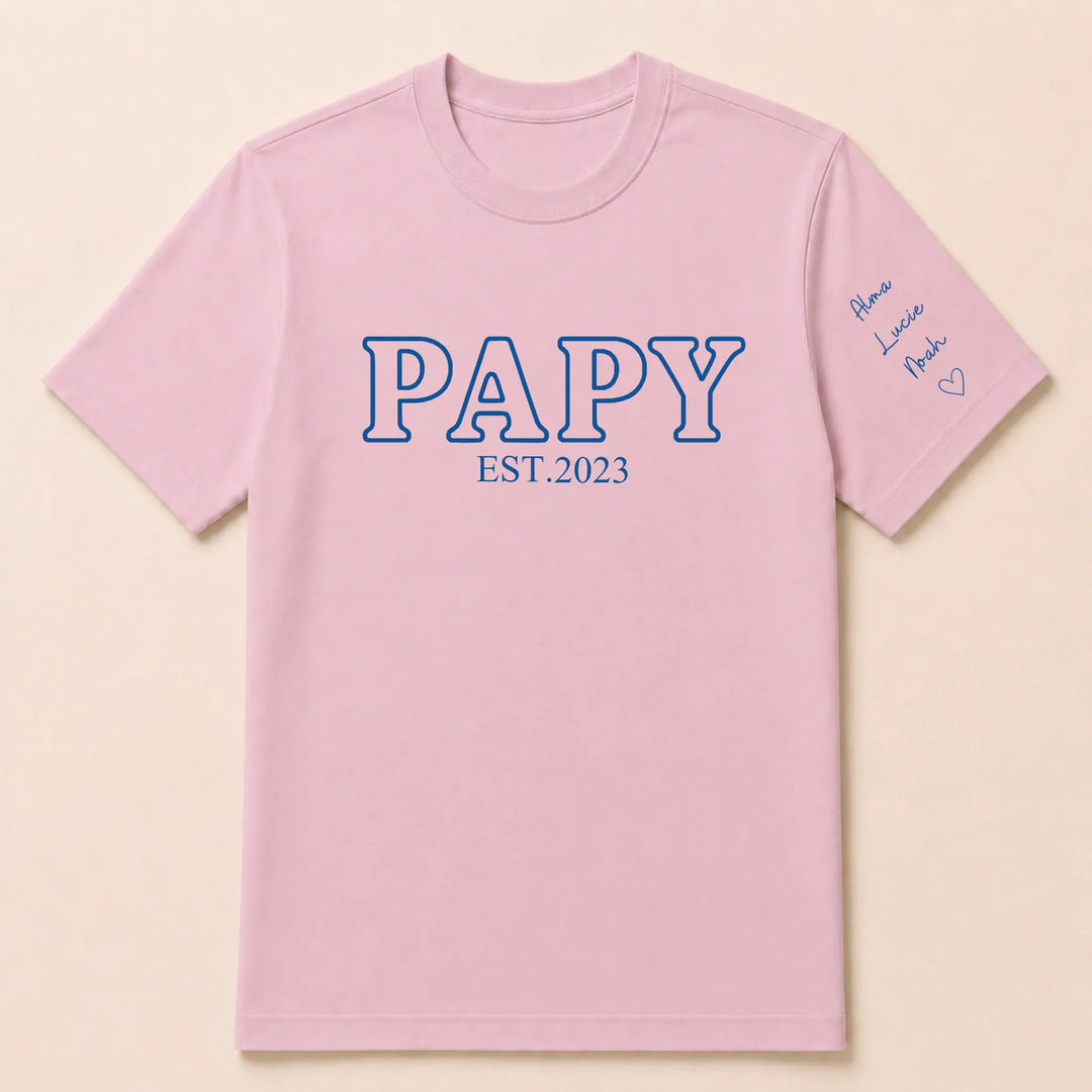 T shirt personnalise futur grand père T-shirt / Rose clair / S