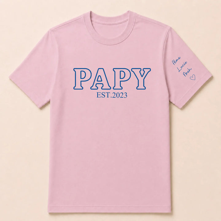 T shirt personnalise futur grand père T-shirt / Rose clair / S