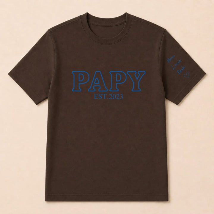 T shirt personnalise futur grand père T-shirt / Marron / S