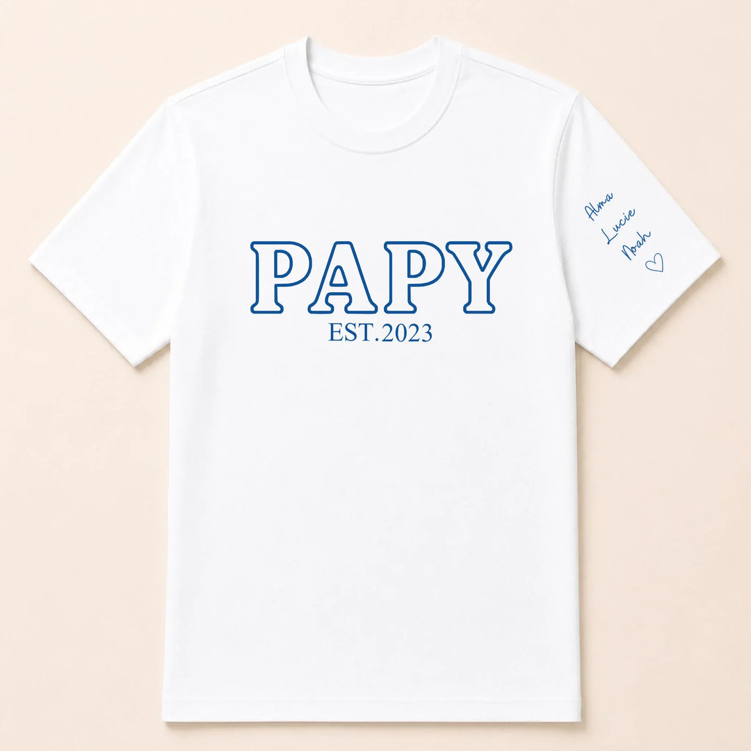 T shirt personnalise futur grand père T-shirt / Blanc / S