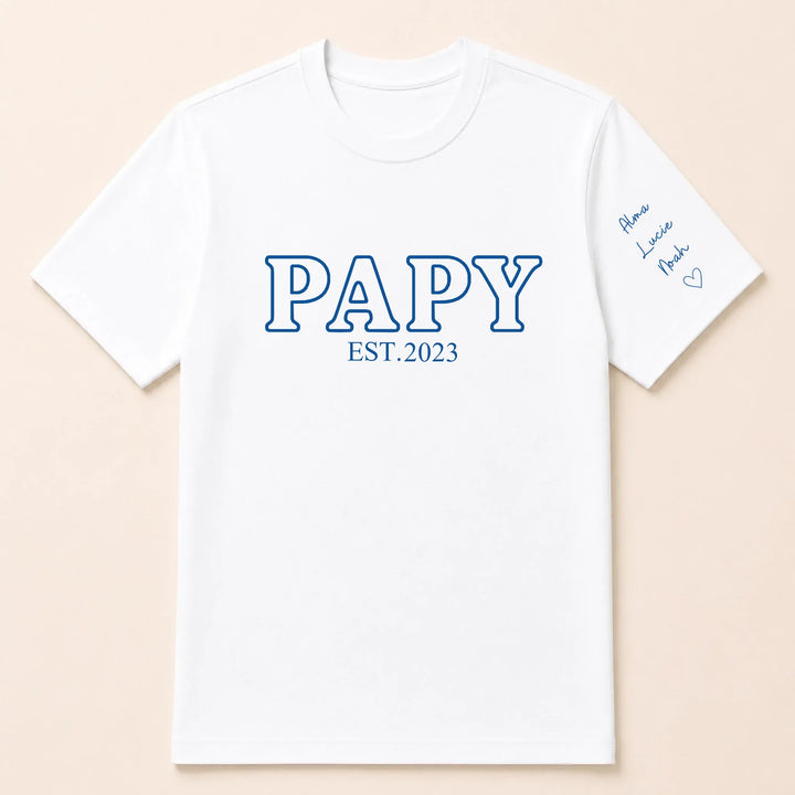T shirt personnalise futur grand père T-shirt / Blanc / S