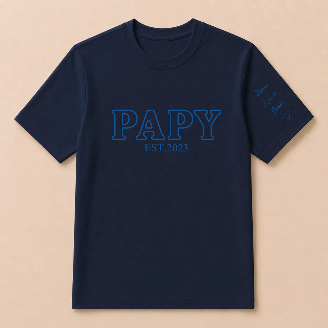 T shirt personnalise futur grand père T-shirt / Marine / S