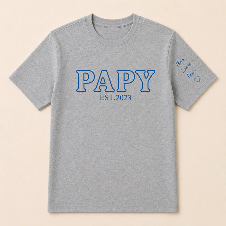 T shirt personnalise futur grand père T-shirt / Gris / S