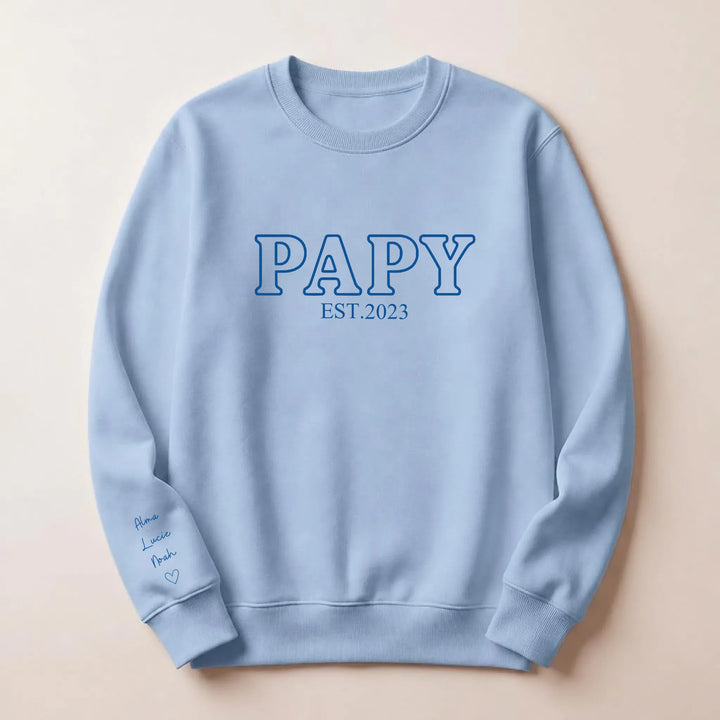 T shirt personnalise futur grand père Sweatshirt / Bleu Clair / S