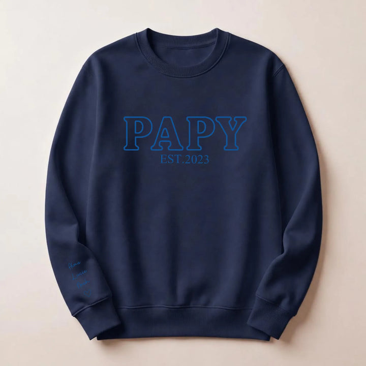 T shirt personnalise futur grand père Sweatshirt / Marine / S