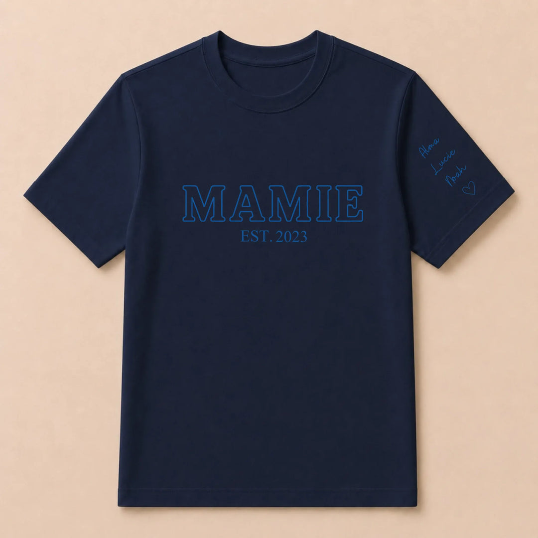 T-shirt personnalisé mamie - Future Mamie T-shirt / Marine / S
