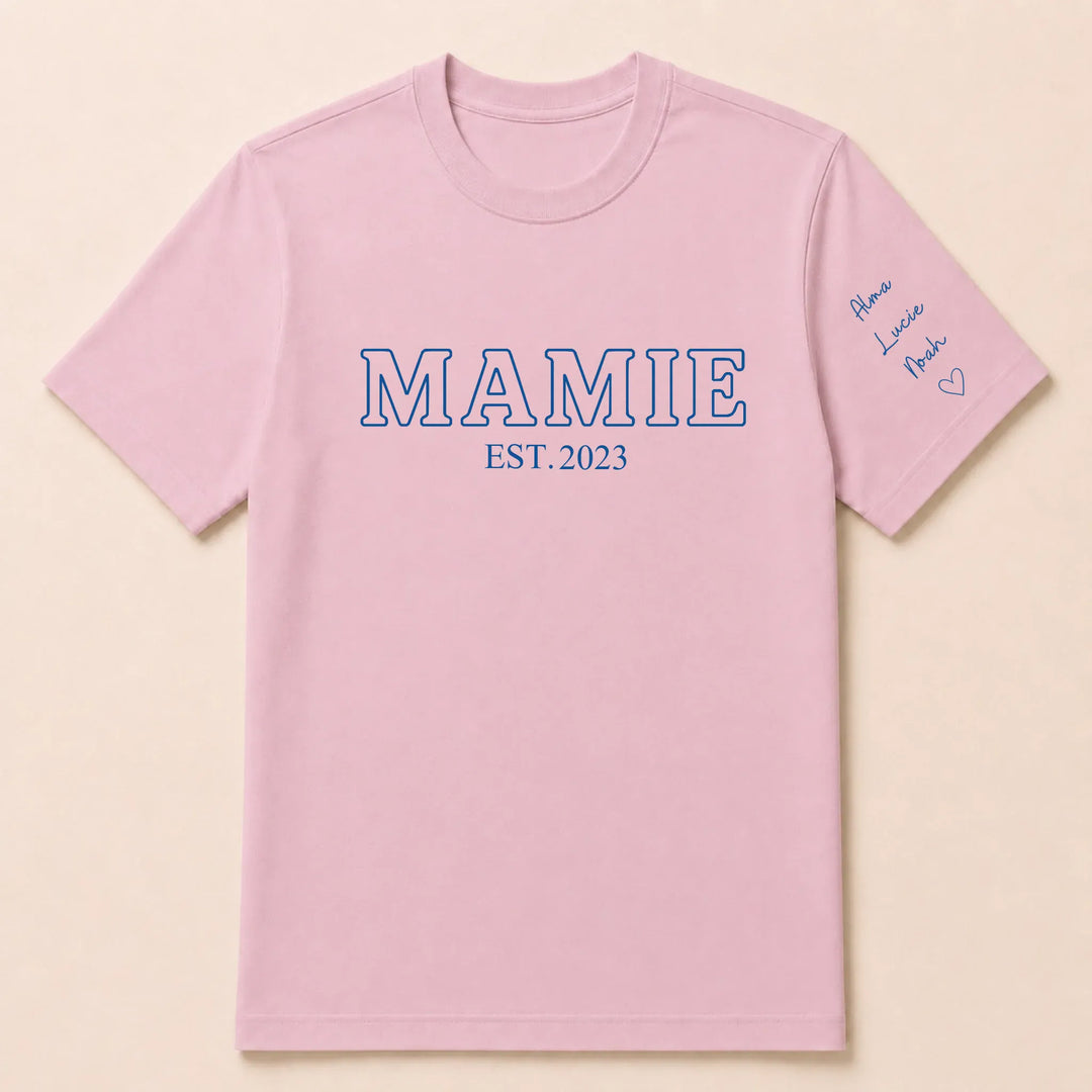 T-shirt personnalisé mamie - Future Mamie T-shirt / Rose clair / S