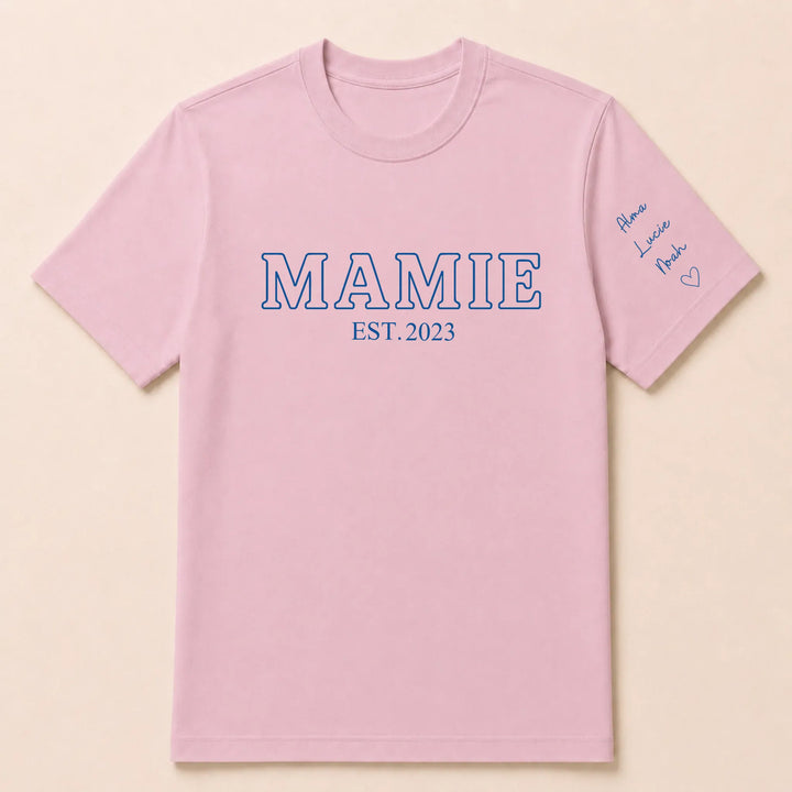 T-shirt personnalisé mamie - Future Mamie T-shirt / Rose clair / S