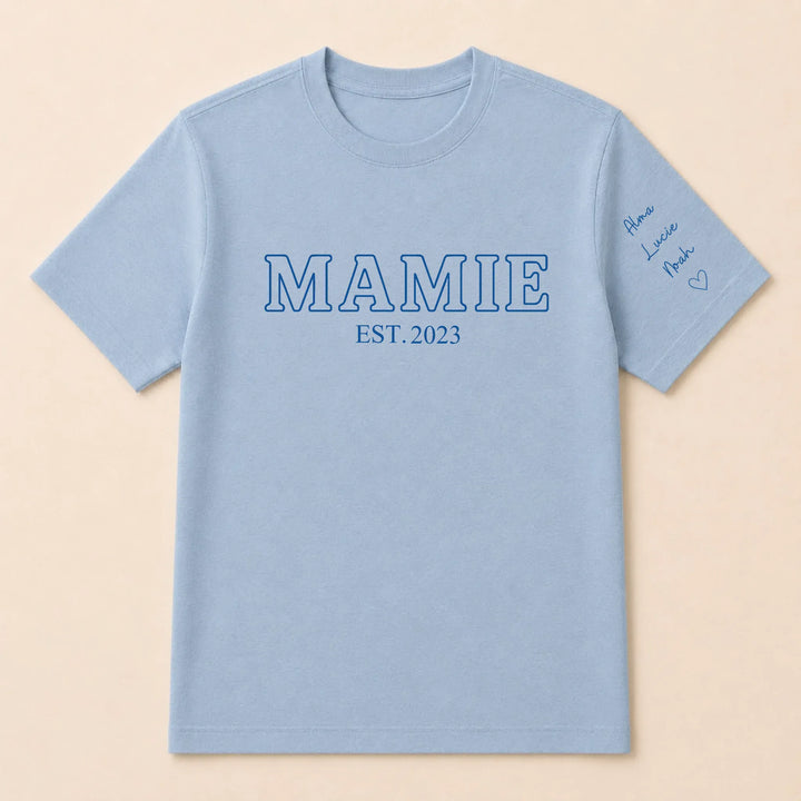 T-shirt personnalisé mamie - Future Mamie T-shirt / Bleu clair / S