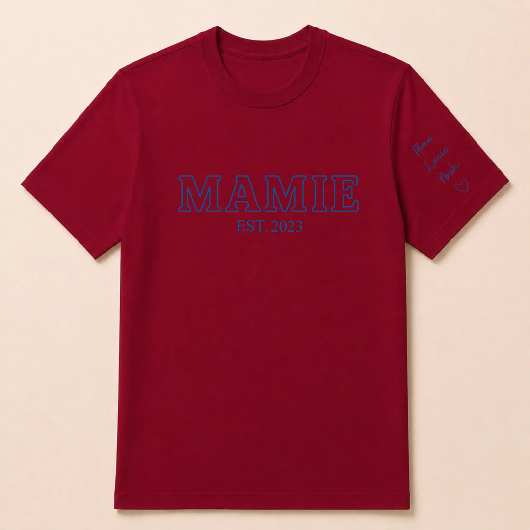 T-shirt personnalisé mamie - Future Mamie T-shirt / Rouge / S
