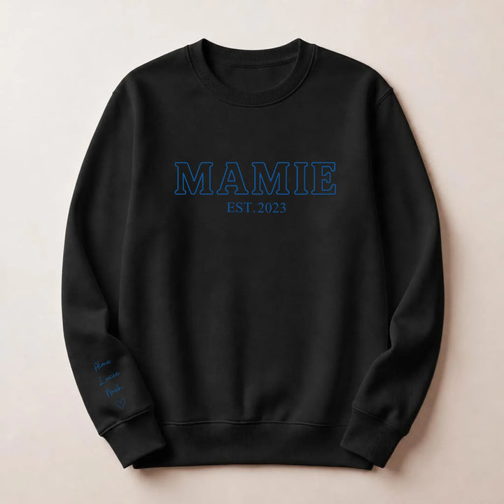 T-shirt personnalisé mamie - Future Mamie Sweatshirt / Noir / S