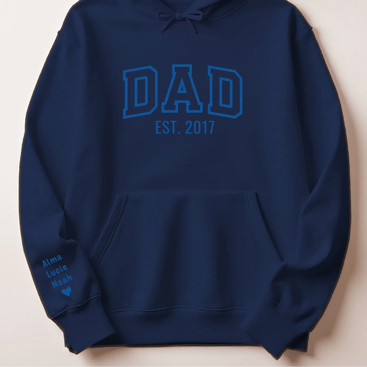 t shirt dad since brodé Sweat à capuche / Marine / S