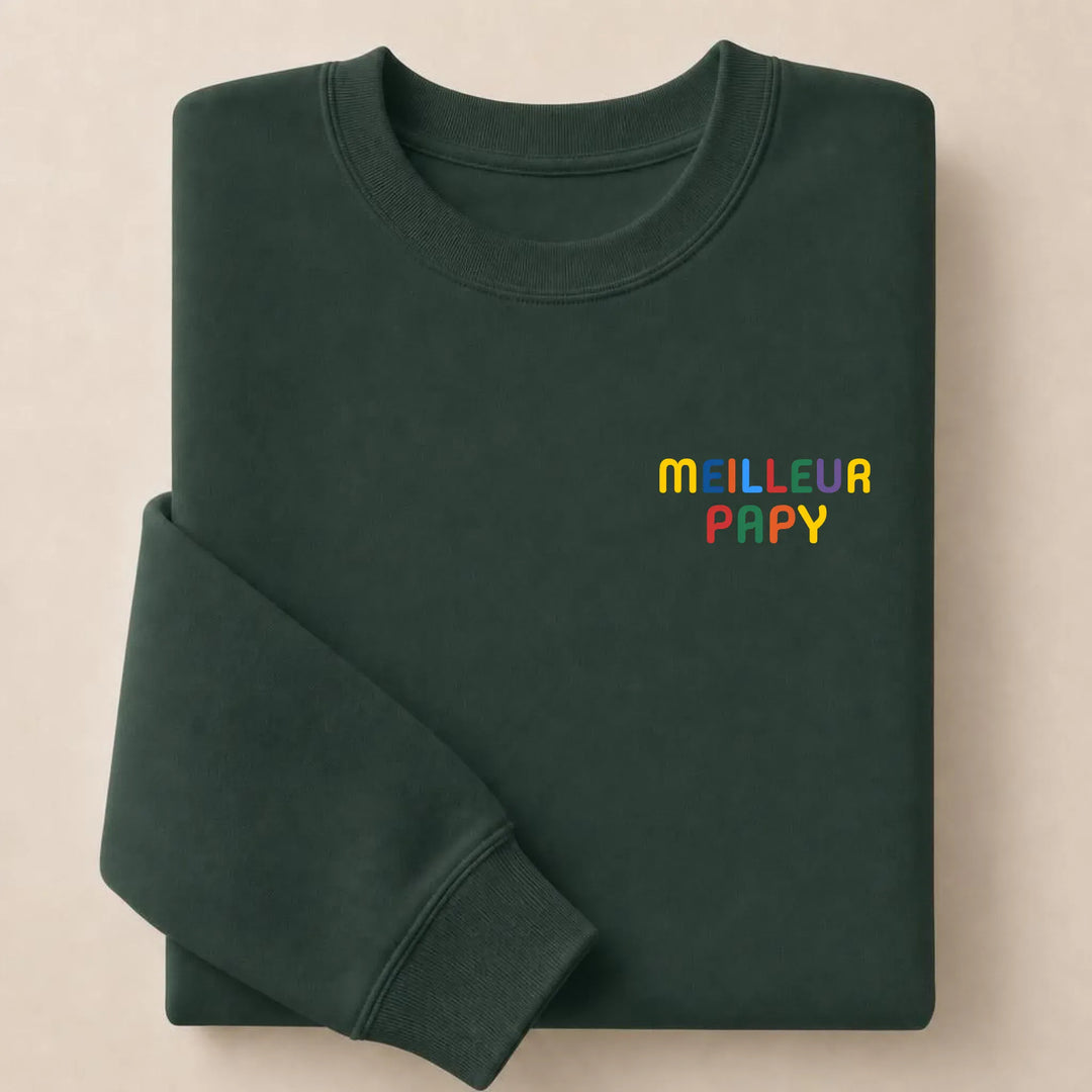 Pull personnalisé Meilleur Papy Sweatshirt / Forest / S