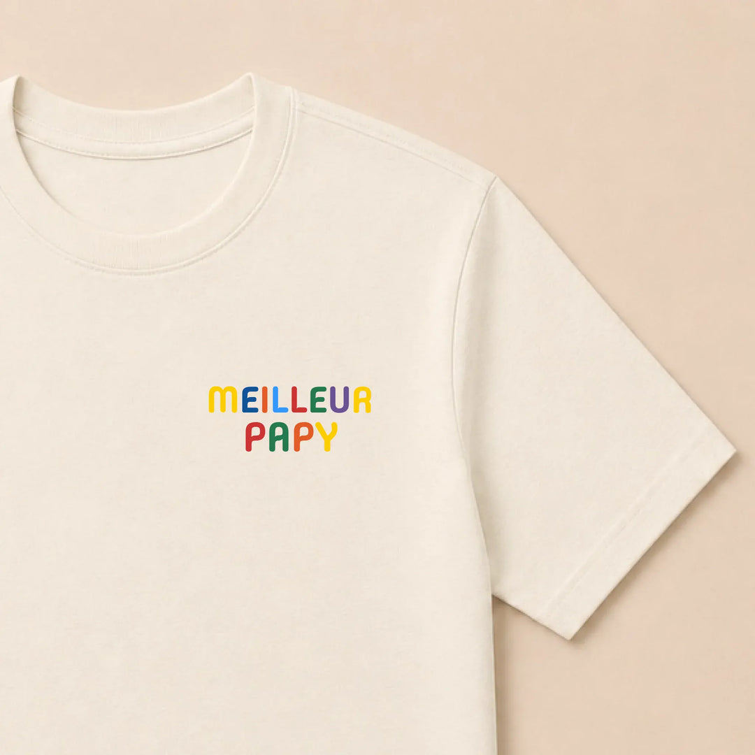 Pull personnalisé Meilleur Papy T-shirt / Naturel / S