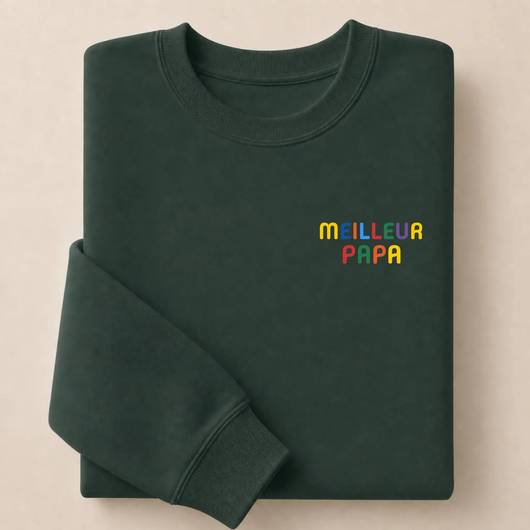 T-Shirt personnalisé Meilleur papa Sweatshirt / Forest / S