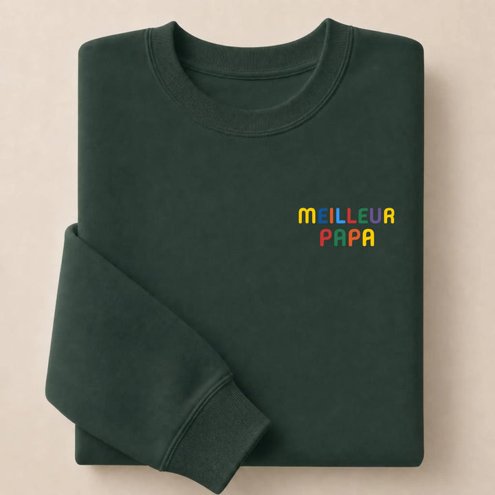 T-Shirt personnalisé Meilleur papa Sweatshirt / Forest / S