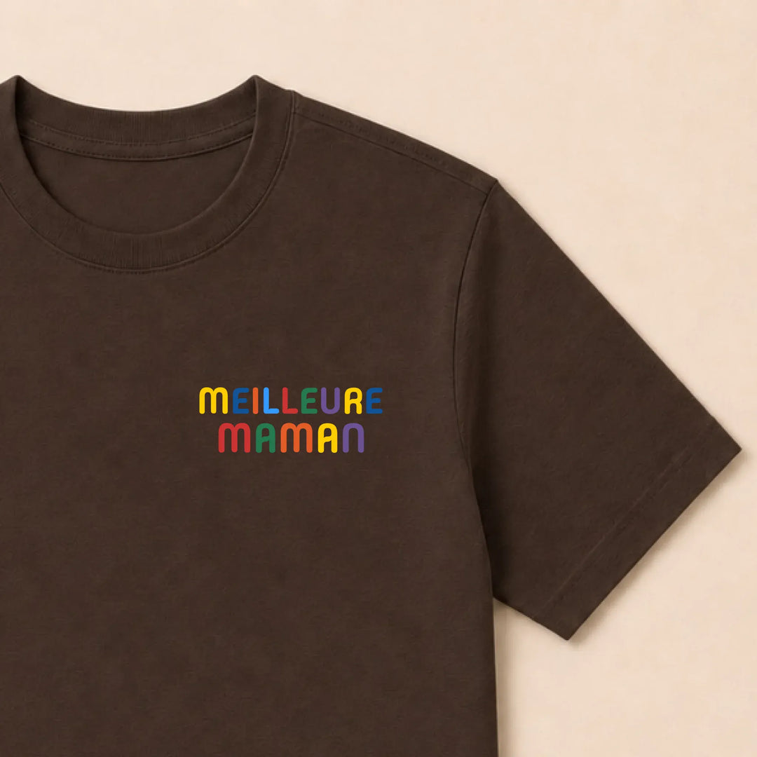 Pull personnalisé Meilleure Maman T-shirt / Marron / S
