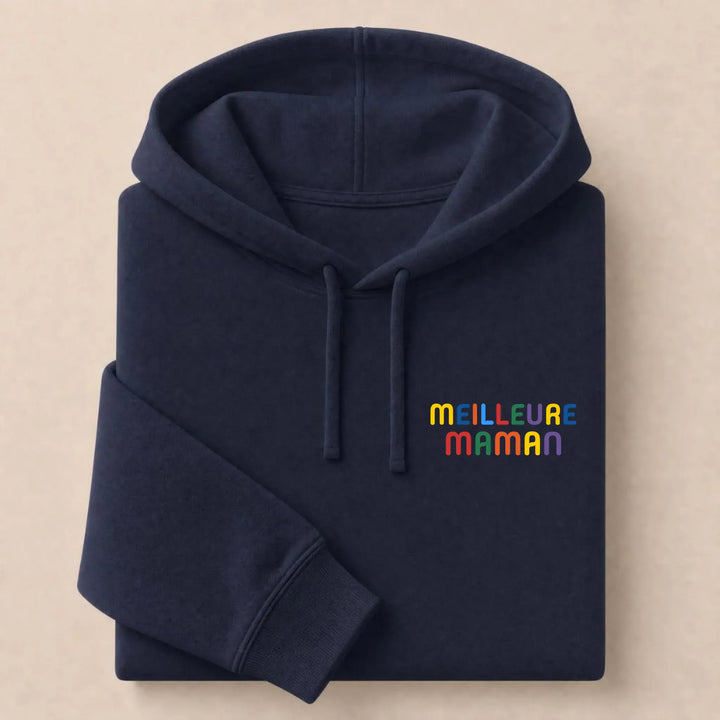 Pull personnalisé Meilleure Maman Sweat à capuche / Marine / S