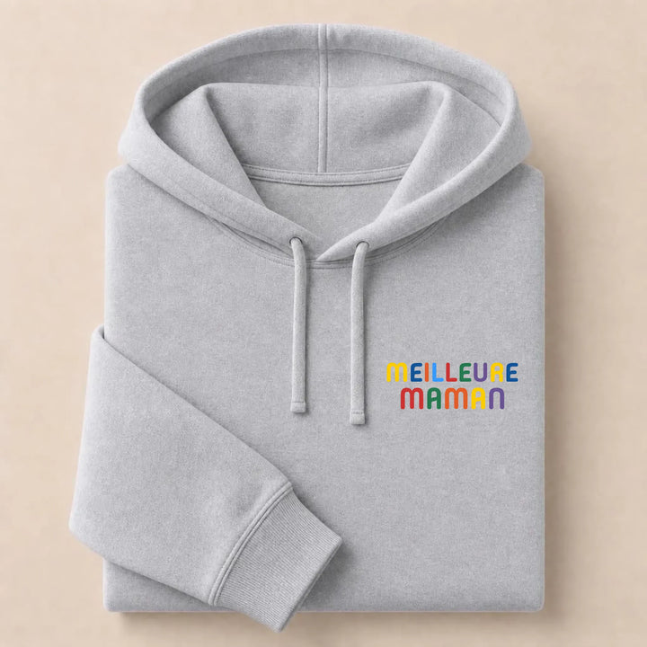 Pull personnalisé Meilleure Maman Sweat à capuche / Gris / S