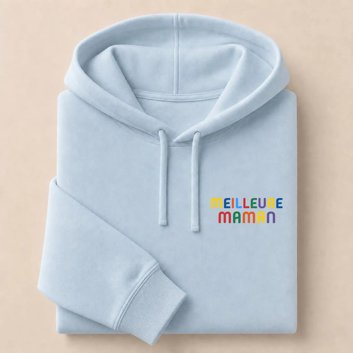 Pull personnalisé Meilleure Maman Sweat à capuche / Bleu Clair / S