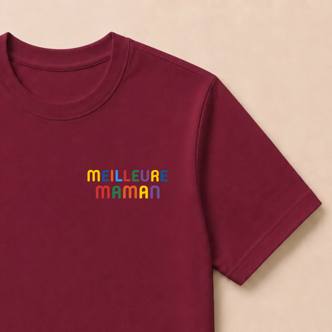 Sweat personnalisé Meilleure Maman T-shirt / Bordeaux / S
