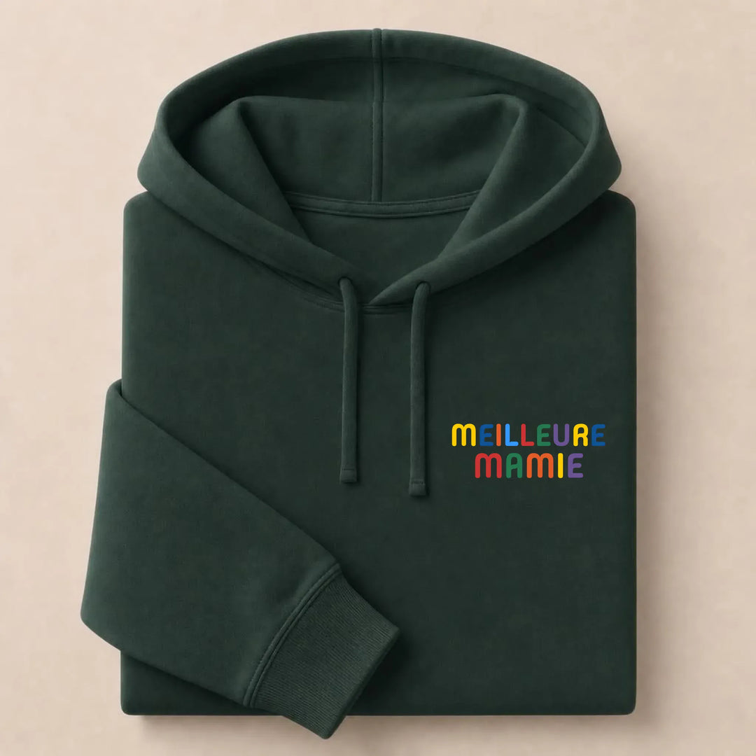 Pull personnalisé Meilleure Mamie Sweat à capuche / Forest / S
