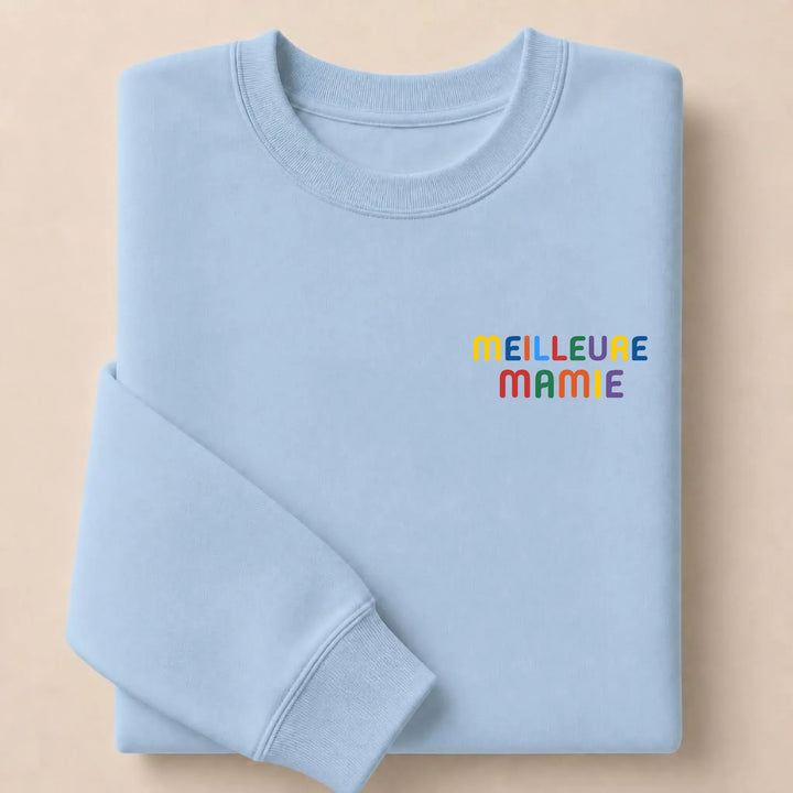 Pull personnalisé Meilleure Mamie Sweatshirt / Bleu Clair / S