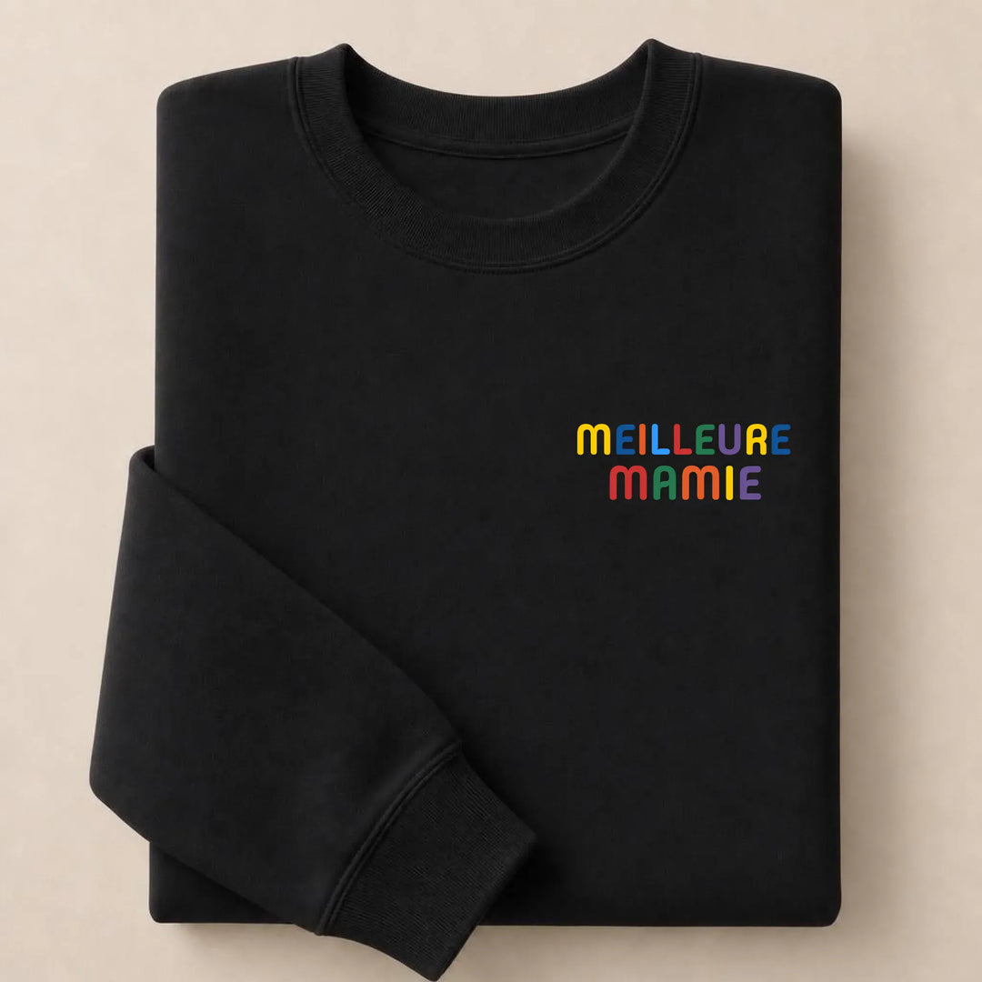 Pull personnalisé Meilleure Mamie Sweatshirt / Noir / S
