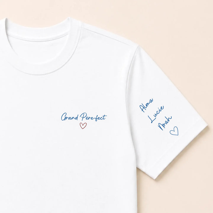 T-shirt personnalisé brodé - Grand Père-fect T-shirt / Blanc / S