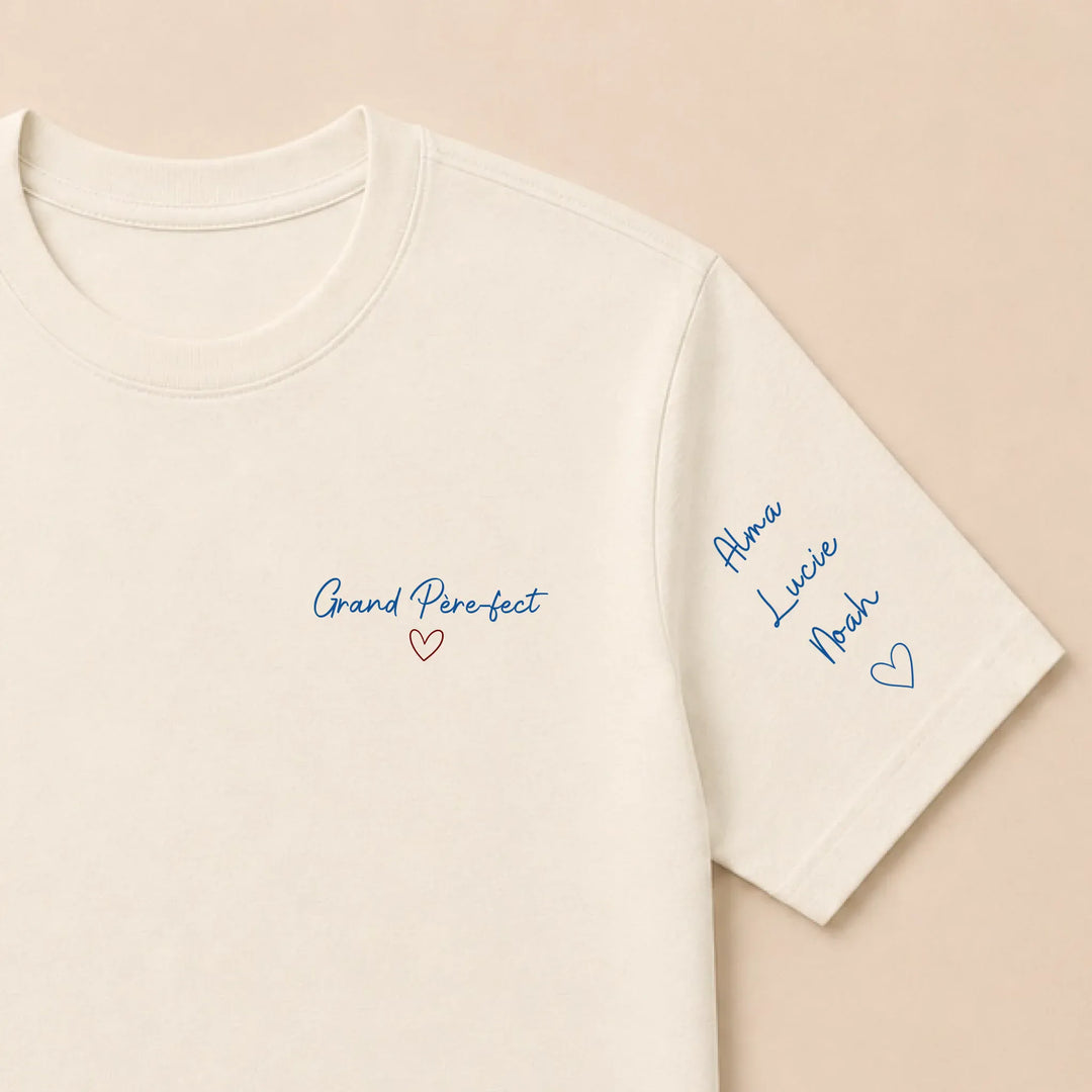 T-shirt personnalisé brodé - Grand Père-fect T-shirt / Naturel / S