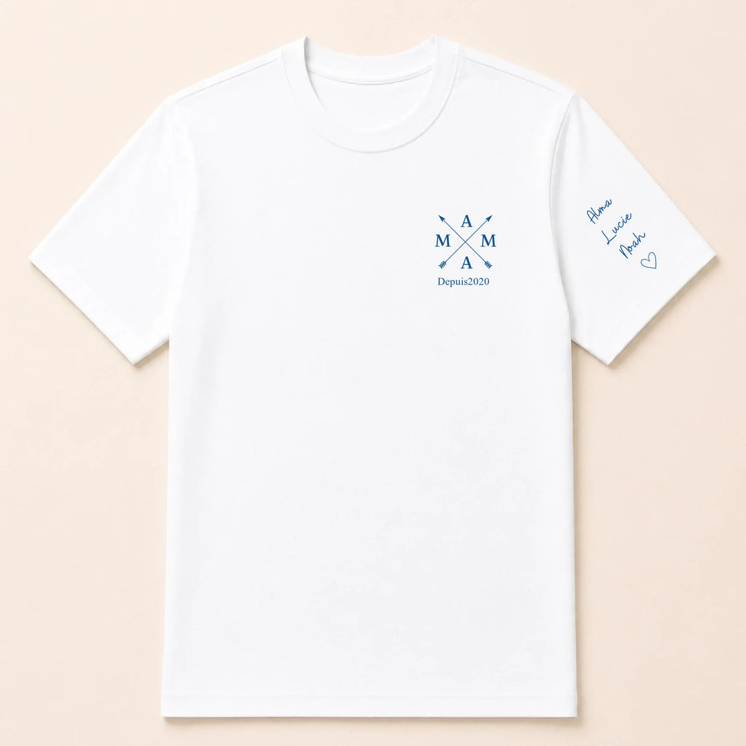 T-shirt personnalisé brodé - MAMA depuis