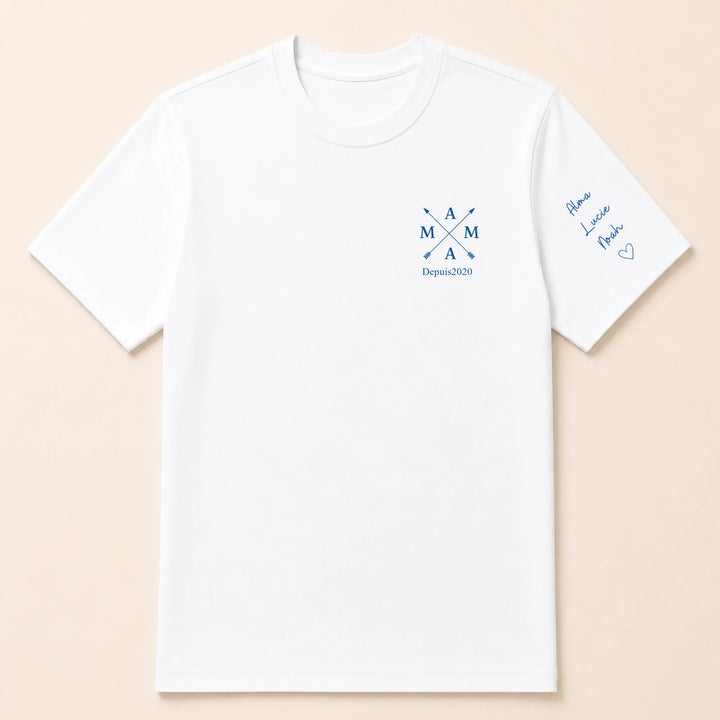 T-shirt personnalisé brodé - MAMA depuis