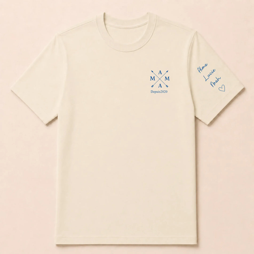 T-shirt personnalisé brodé - MAMA depuis