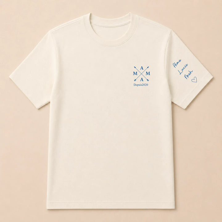 T-shirt personnalisé brodé - MAMA depuis