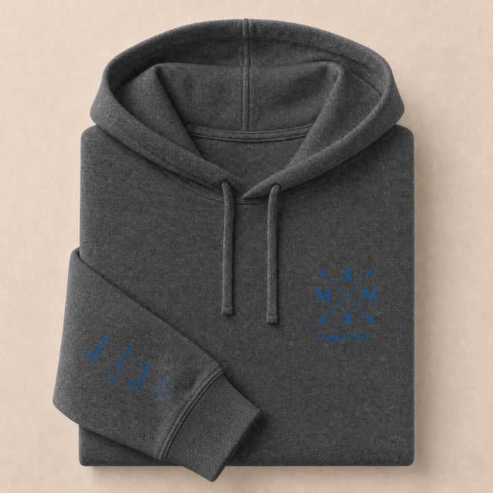 T-shirt personnalisé brodé - MAMA depuis Sweat à capuche / Gris Foncé / S