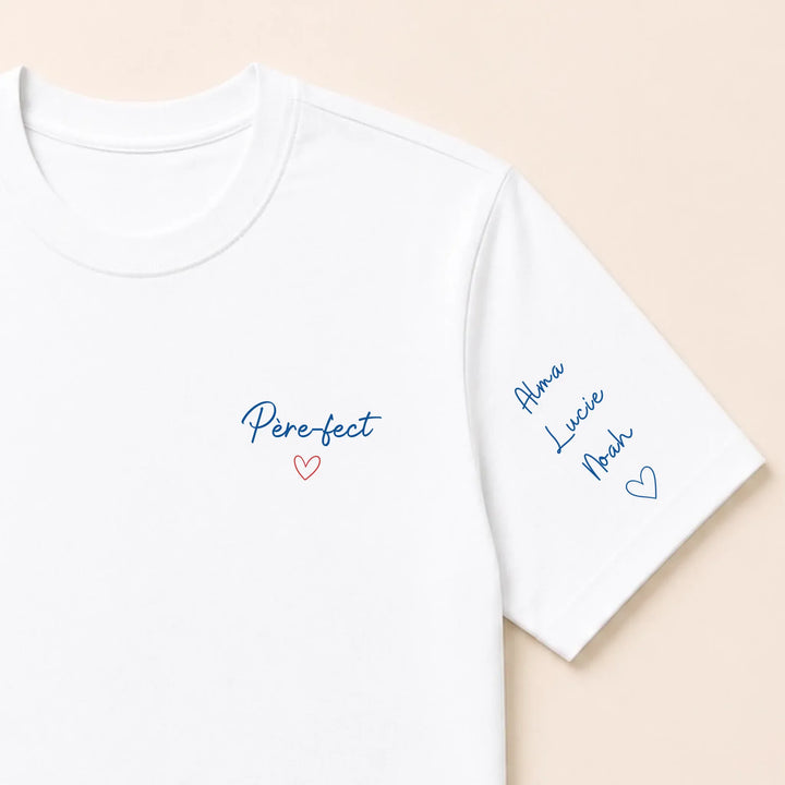 T-shirt personnalisé Brodé - Père-fect T-shirt / Blanc / S