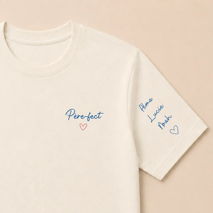 T-shirt personnalisé Brodé - Père-fect T-shirt / Naturel / S