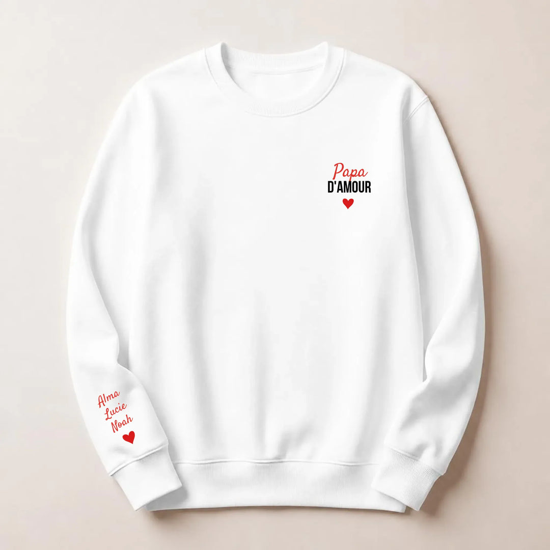 T-shirt personnalisé brodé - Papa d'amour