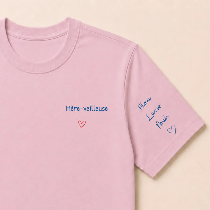 Sweat Mère-veilleuse T-shirt / Rose clair / S