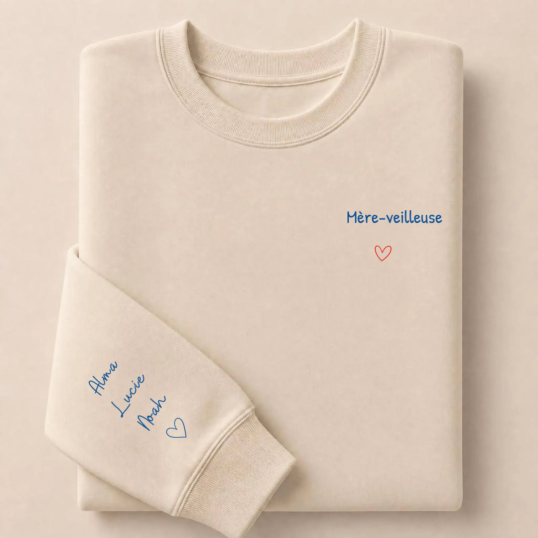 Sweat Mère-veilleuse Sweatshirt / Beige / S