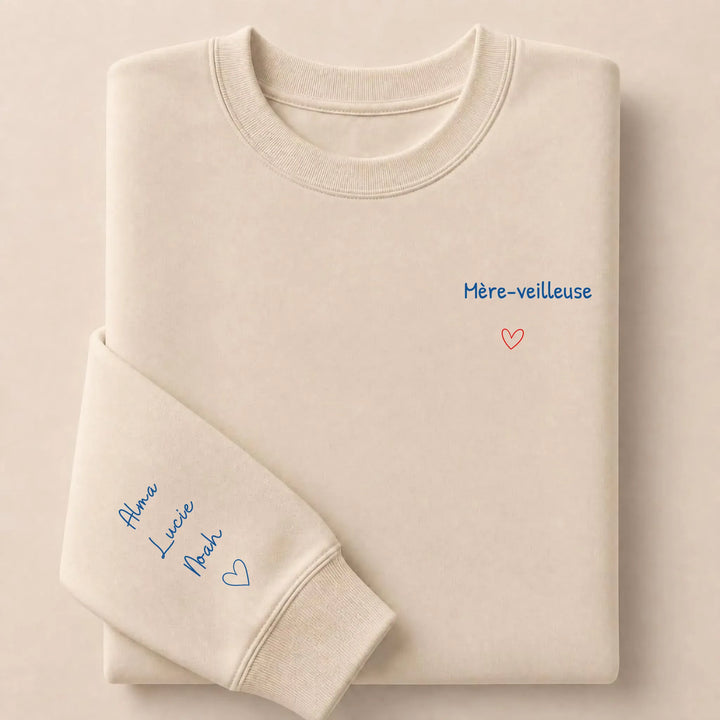 Sweat Mère-veilleuse Sweatshirt / Beige / S