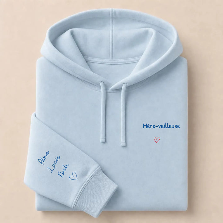 Sweat Mère-veilleuse Sweat à capuche / Bleu Clair / S