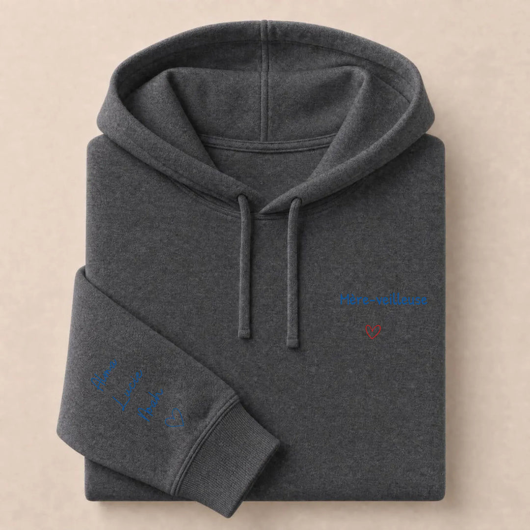 Sweat Mère-veilleuse Sweat à capuche / Gris Foncé / S