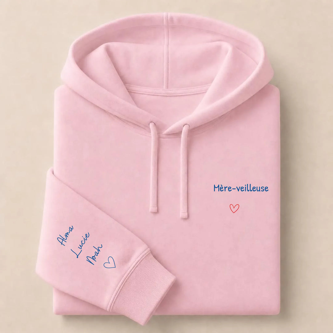 Sweat Mère-veilleuse Sweat à capuche / Rose Clair / S