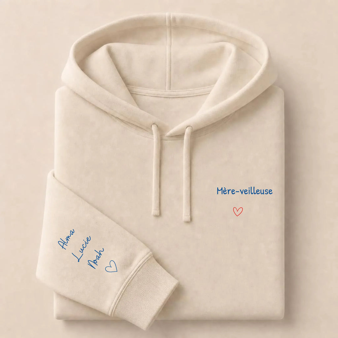 Sweat Mère-veilleuse Sweat à capuche / Beige / S