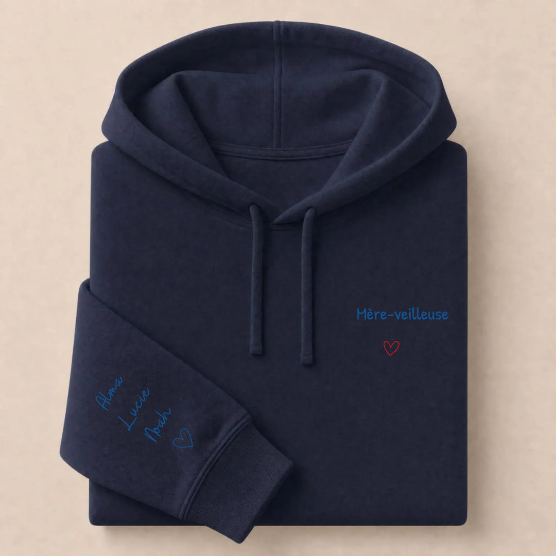 Sweat Mère-veilleuse Sweat à capuche / Marine / S