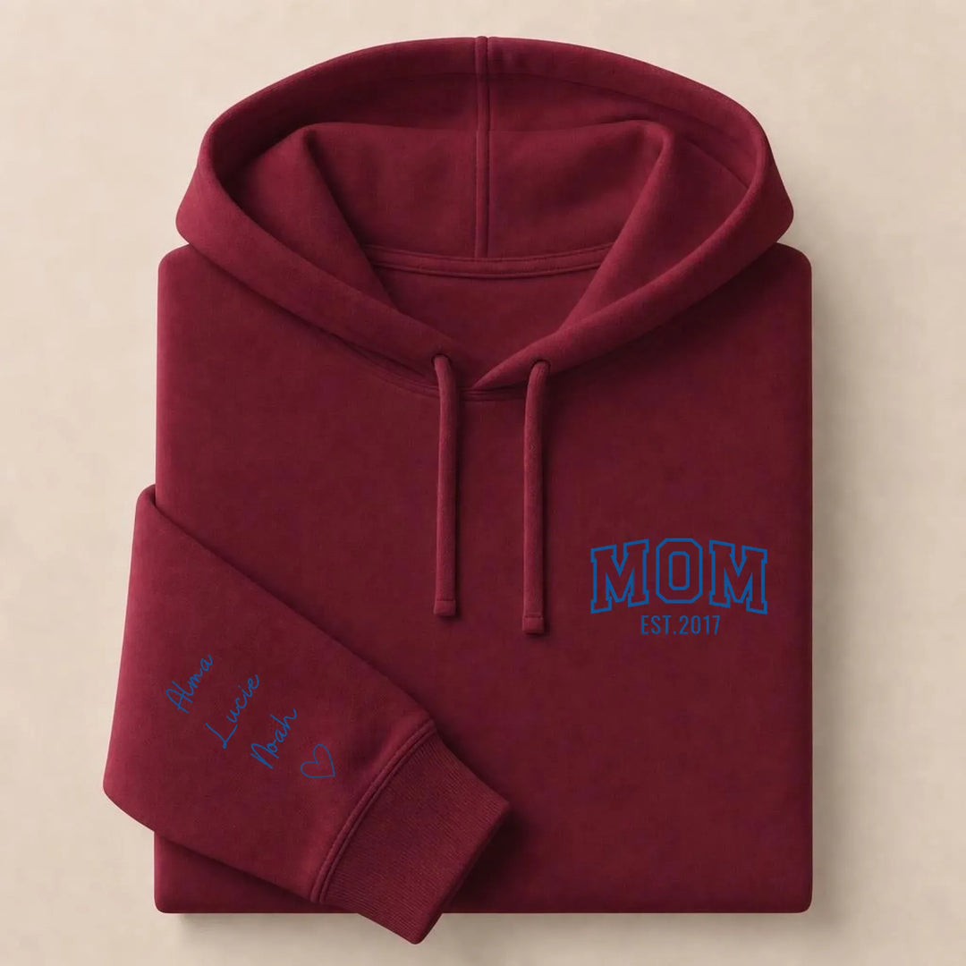 Sweat mom Sweat à capuche / Bordeaux / S
