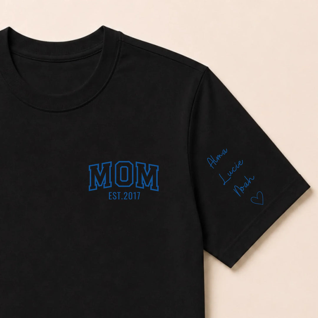 Sweat mom T-shirt / Noir / S