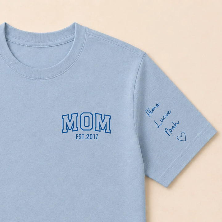 Sweat mom T-shirt / Bleu clair / S
