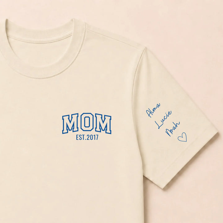 Sweat mom T-shirt / Beige / S